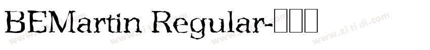 BEMartin Regular字体转换